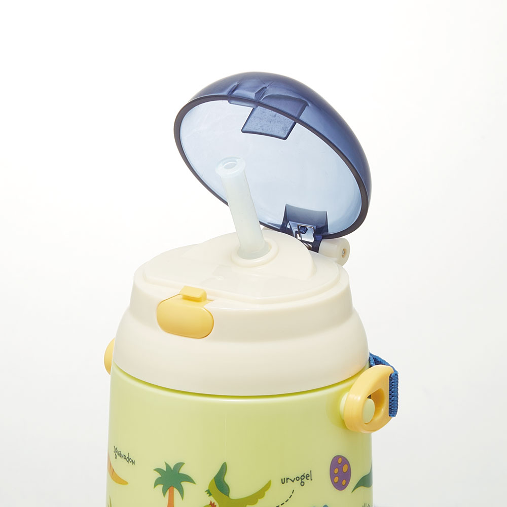 シリコン製ストローホッパ水筒 400ml 水筒 ストロー飲み水筒 プラスチック ＳＳＨ４Ｃ スケーター skater ディノサウルス 恐竜 ダイナソー 男の子 男子