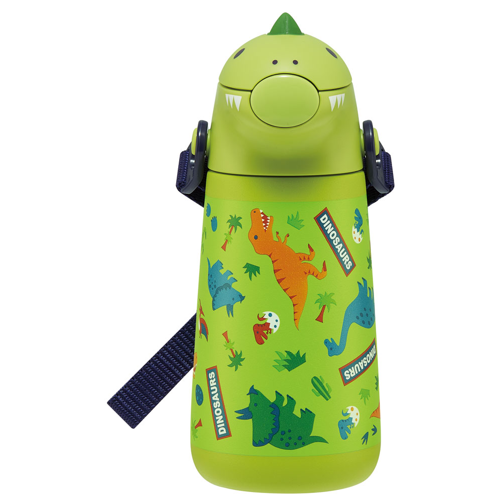 ダイカットストローステンレスボトル 370ml ディノサウルス/SSH4D_4973307638237/スケーター