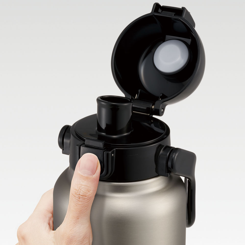 ハンドル付ワンプッシュダイレクトボトル 1000ml シルバー/STD10H_4973307596742