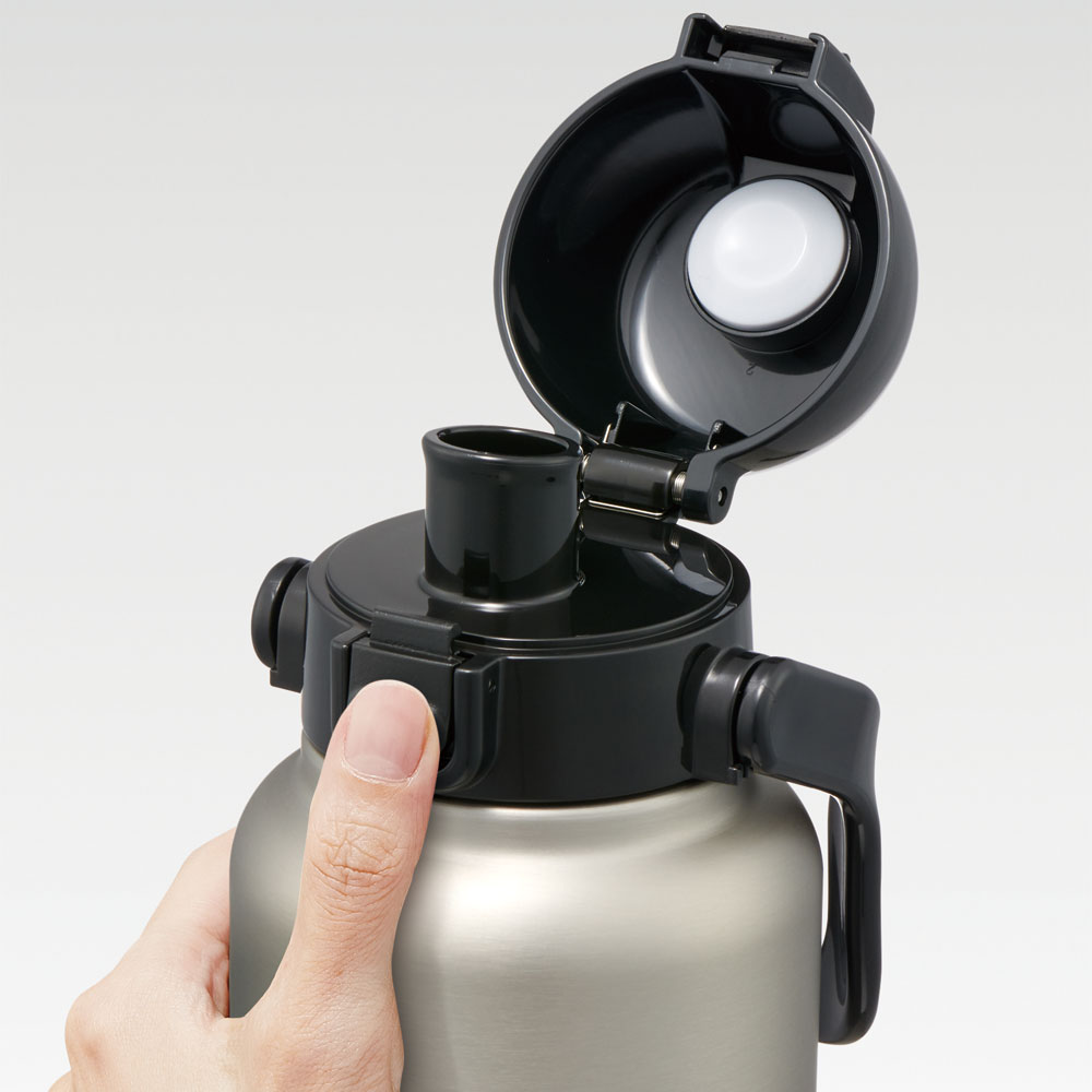 ハンドル付ワンプッシュダイレクトボトル 1200ml シルバー/STD12H_4973307596797