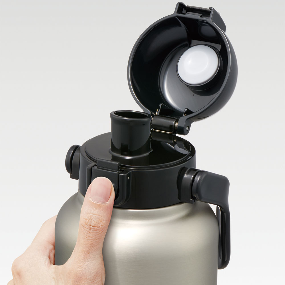 ハンドル付ワンプッシュダイレクトボトル 1500ml シルバー/STD15H_4973307596810