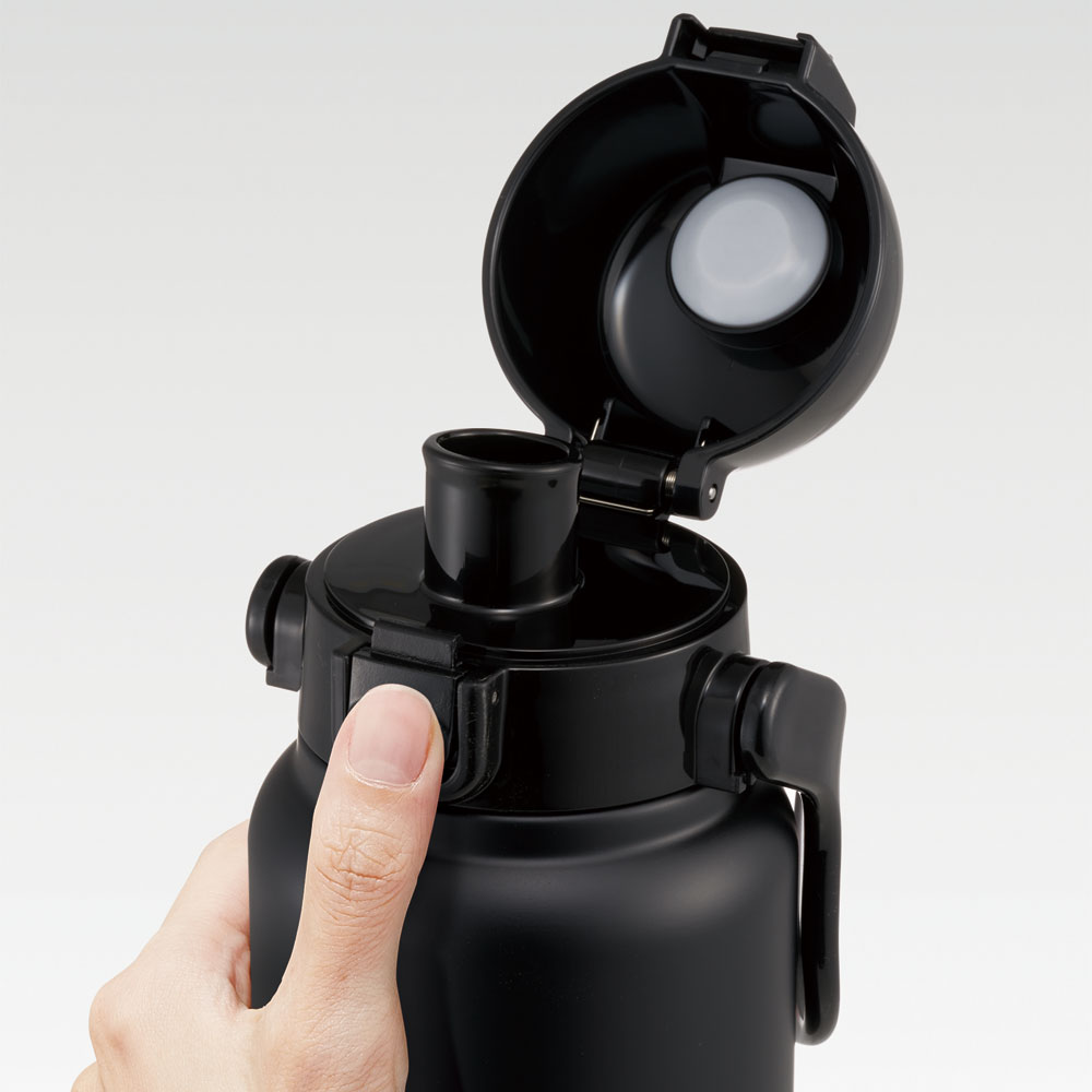 ハンドル付ワンプッシュダイレクトボトル 800ml ブラック/STD8H_4973307596674