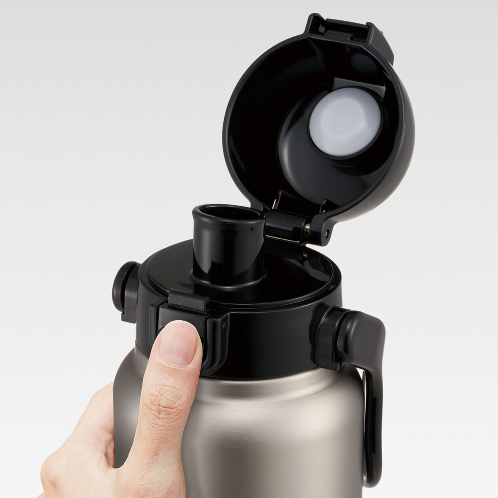 ハンドル付ワンプッシュダイレクトボトル 800ml シルバー/STD8H_4973307596728