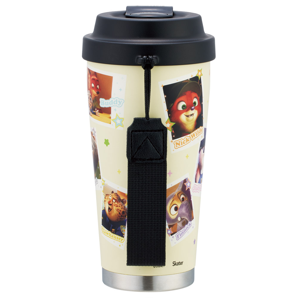 スケーター イージー マグ ボトル 水筒 480ml 保温 保冷 ステンレス ワンプッシュ skater STEM5 ズートピア ファイナルフレーム ニック ジュディ ディズニー【マイボトル ステンボトル 子供 キッズ 大人】