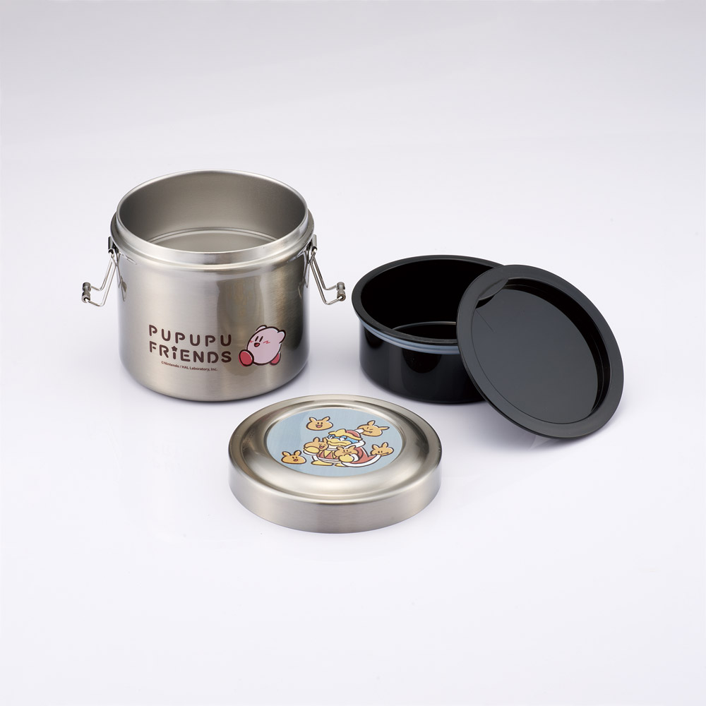 【送料無料】抗菌真空ステンレスランチジャー 840ml/2段星のカービィ フレンズ/STLB2AG_4973307679216