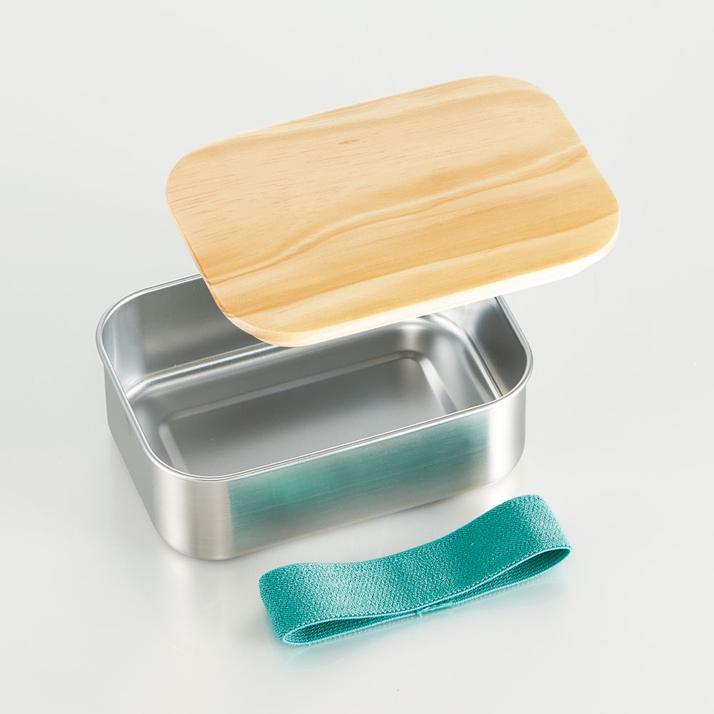 木蓋付き ステンレス 弁当箱 650ml ランチ ボックス パッキン 付き STLBT7B スケーター skater 木目 おしゃれ シンプル