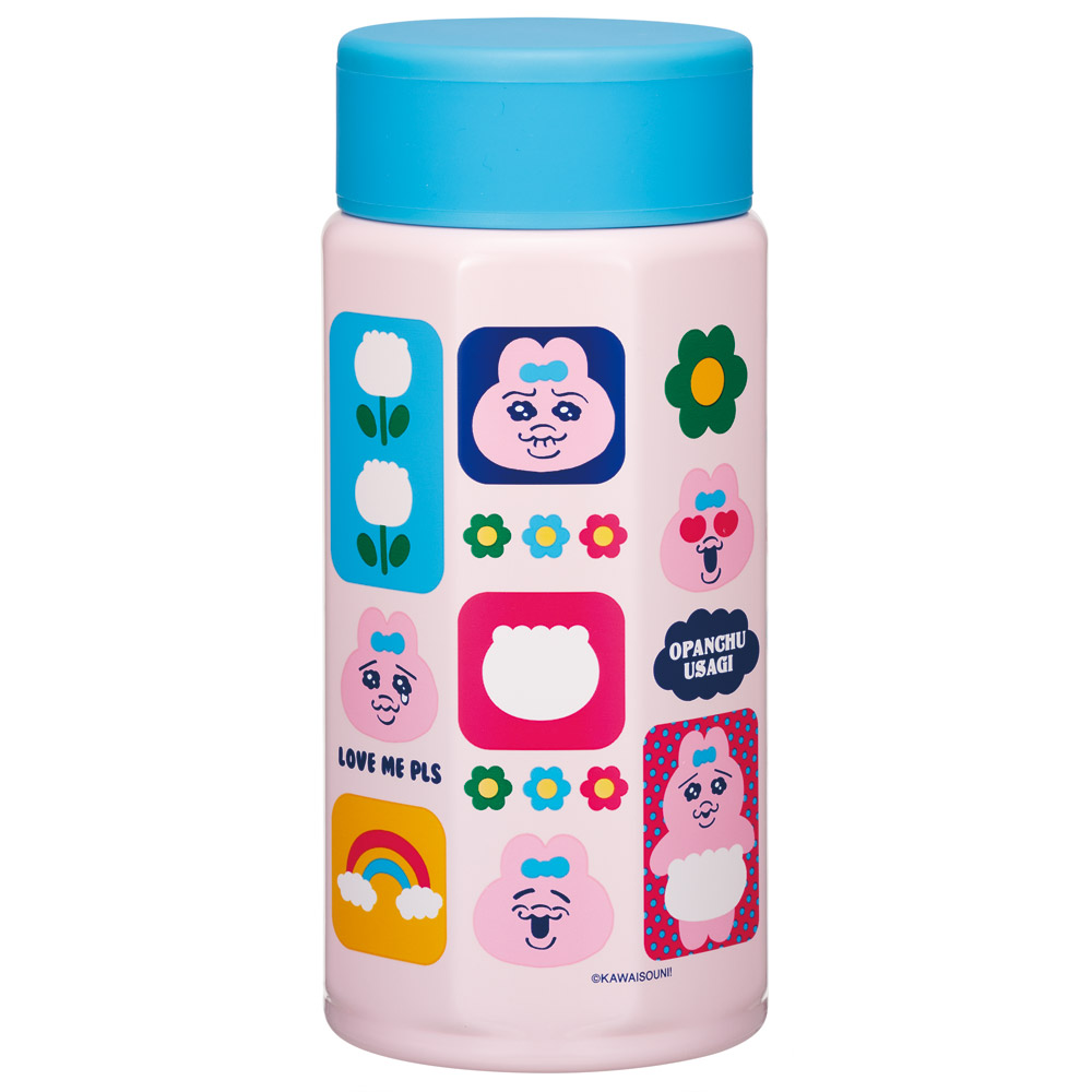 スケーター 八角形 ステンレス マグボトル 水筒 350ml 保冷 保温 直飲み 大人 キャラクター skater STO4 おぱんちゅうさぎ おパンチュウサギ 女子 女の子【ステンレスボトル マグ ボトル 350 ミニ かわいい】