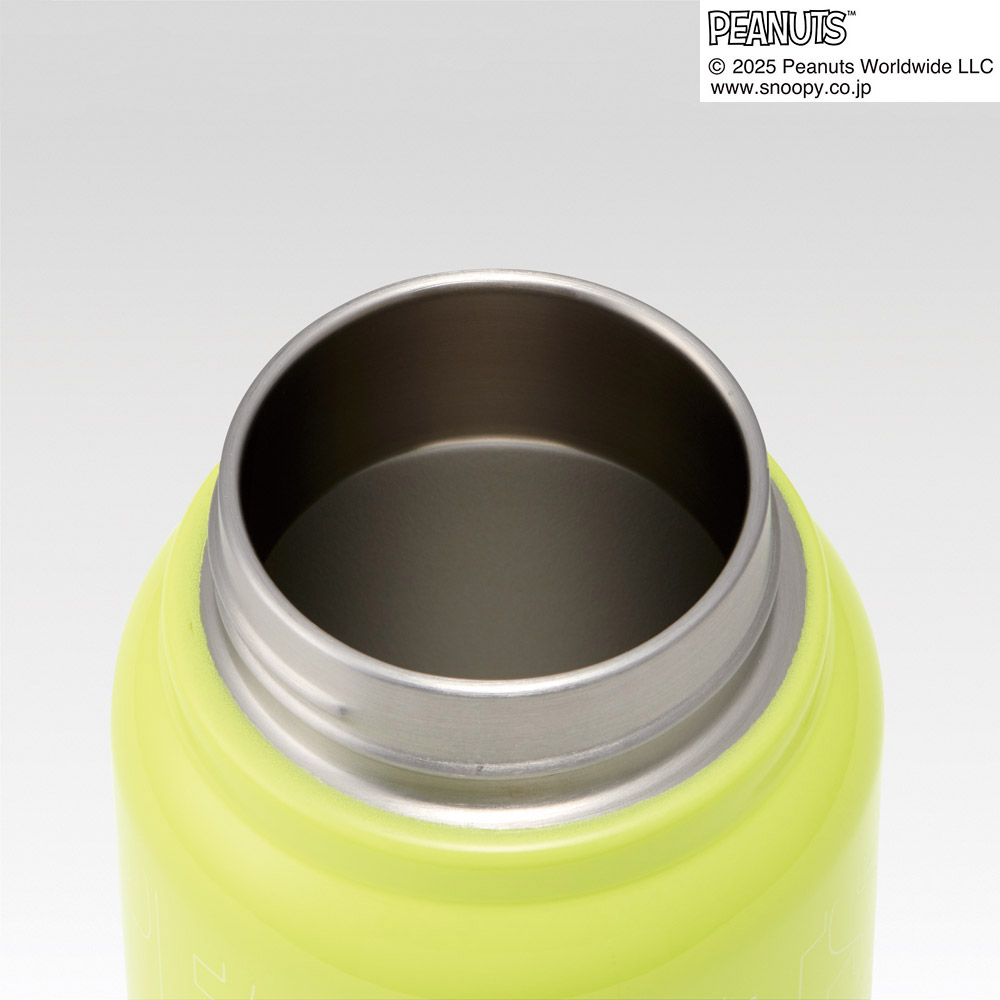 スケーター ステンレス マグボトル 水筒 500ml 保温 保冷 保温保冷 直飲み 500 skater STSC5 スヌーピー ネオンカラー イエロー SNOOPY ピーナッツ【保冷保温 スクリューハンドル付き マイボトル おしゃれ】