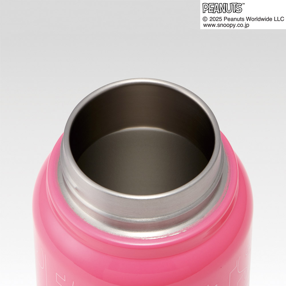スケーター ステンレス マグボトル 水筒 500ml 保温 保冷 保温保冷 直飲み 500 skater STSC5 スヌーピー ネオンカラー ピンク SNOOPY ピーナッツ【保冷保温 スクリューハンドル付き マイボトル おしゃれ】