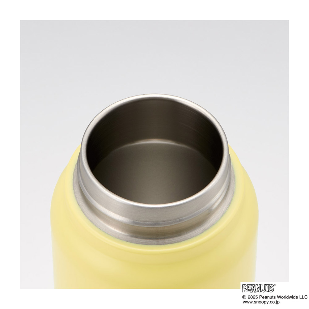 スケーター ステンレス マグボトル 水筒 500ml 保温 保冷 保温保冷 直飲み 500 skater STSC5 イエロー スヌーピー スモーキーパステル 黄色【保冷保温 スクリューハンドル付き マイボトル おしゃれ】