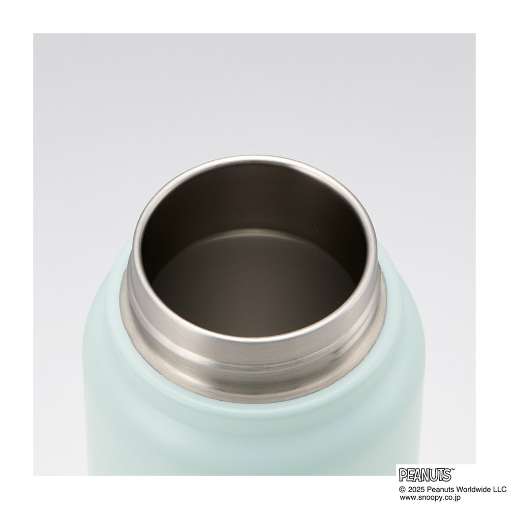 スケーター ステンレス マグボトル 水筒 500ml 保温 保冷 保温保冷 直飲み 500 skater STSC5 ブルー スヌーピー スモーキーパステル 青【保冷保温 スクリューハンドル付き マイボトル おしゃれ】