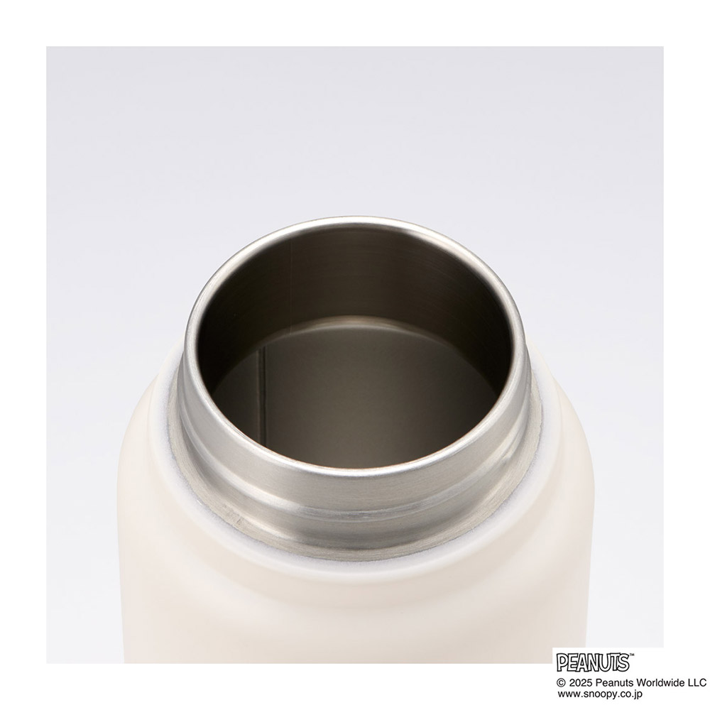 スケーター ステンレス マグボトル 水筒 500ml 保温 保冷 保温保冷 直飲み 500 skater STSC5 ホワイト スヌーピー スモーキーパステル 白【保冷保温 スクリューハンドル付き マイボトル おしゃれ】