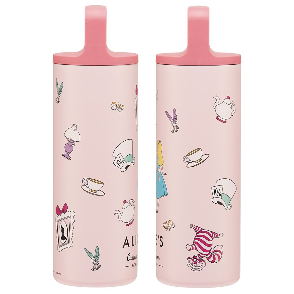 【送料無料】スケーター スクエアハンドル付 ステンレス マグボトル 水筒 450ml 保温 保冷 直飲み skater STSQH5 ふしぎの国の アリス ディズニー 女性 女子【保冷保温 マイボトル おしゃれ かわいい マグ ボトル】
