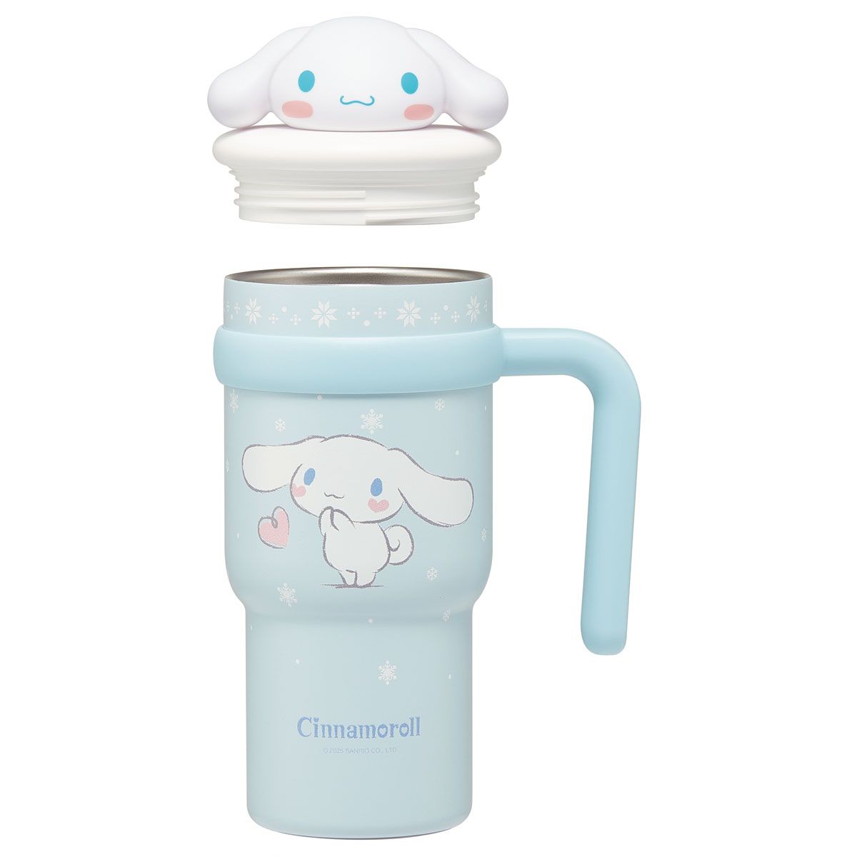 スケーター ハンドル付き ストロー タンブラー 700ml 保冷 専用 マスコット付き skater STSTBM7 シナモロール シナモン サンリオ 女の子 女子【子供 キッズ 大人 真空二重構造 持ち手付き】