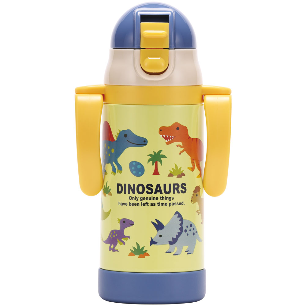 【送料無料】超軽量2WAYストローステンマグ 350ml ディノサウルス ピクチャ/STWM3N_4973307642586