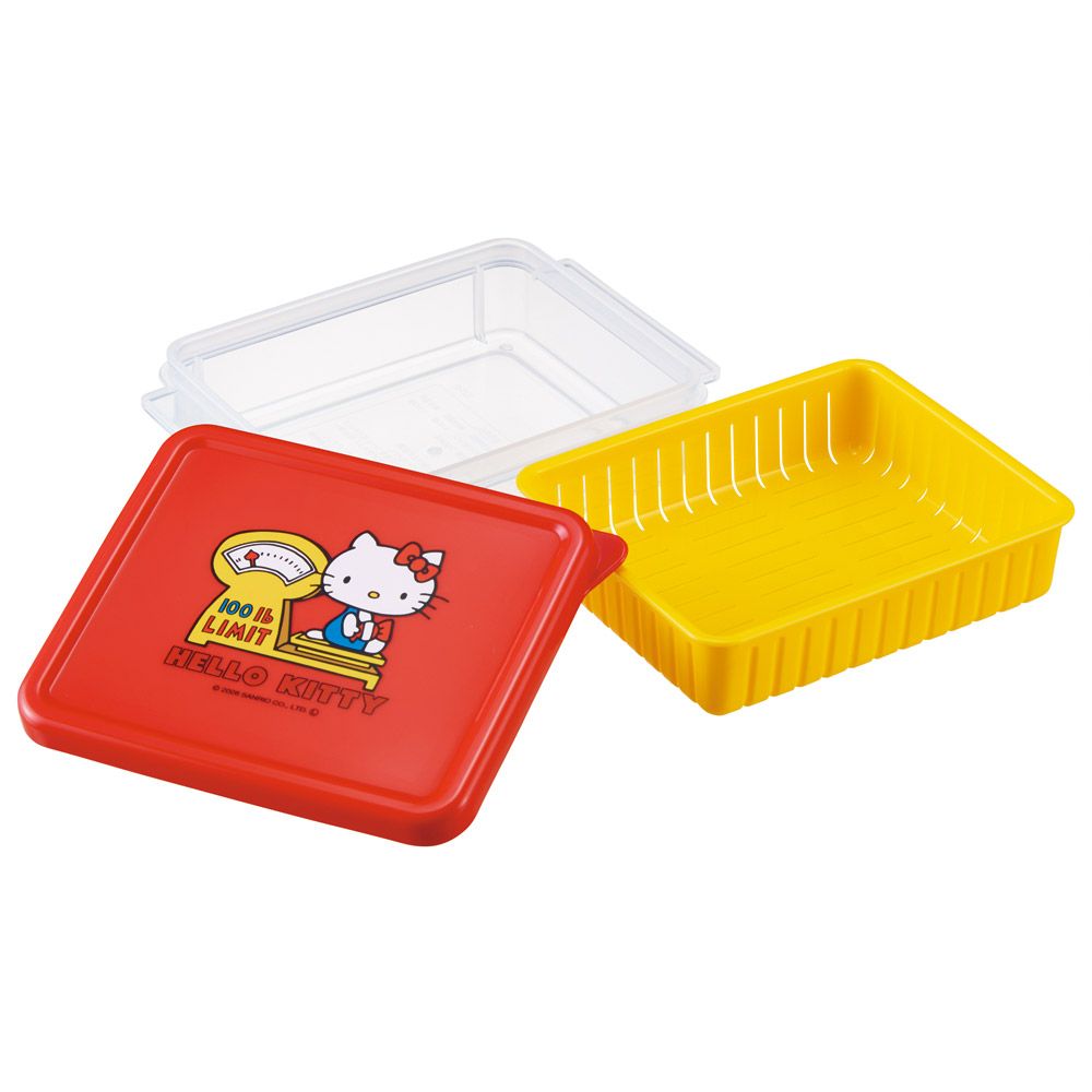 スケーター 保存 容器 S 260ml ざる付き ごはん ご飯 おかず お総菜 保存 ザル付き 保存容器 skater SZR2 ハローキティ レトロ 25年 キティちゃん サンリオ【ザル付 キッチン グッズ 用品】