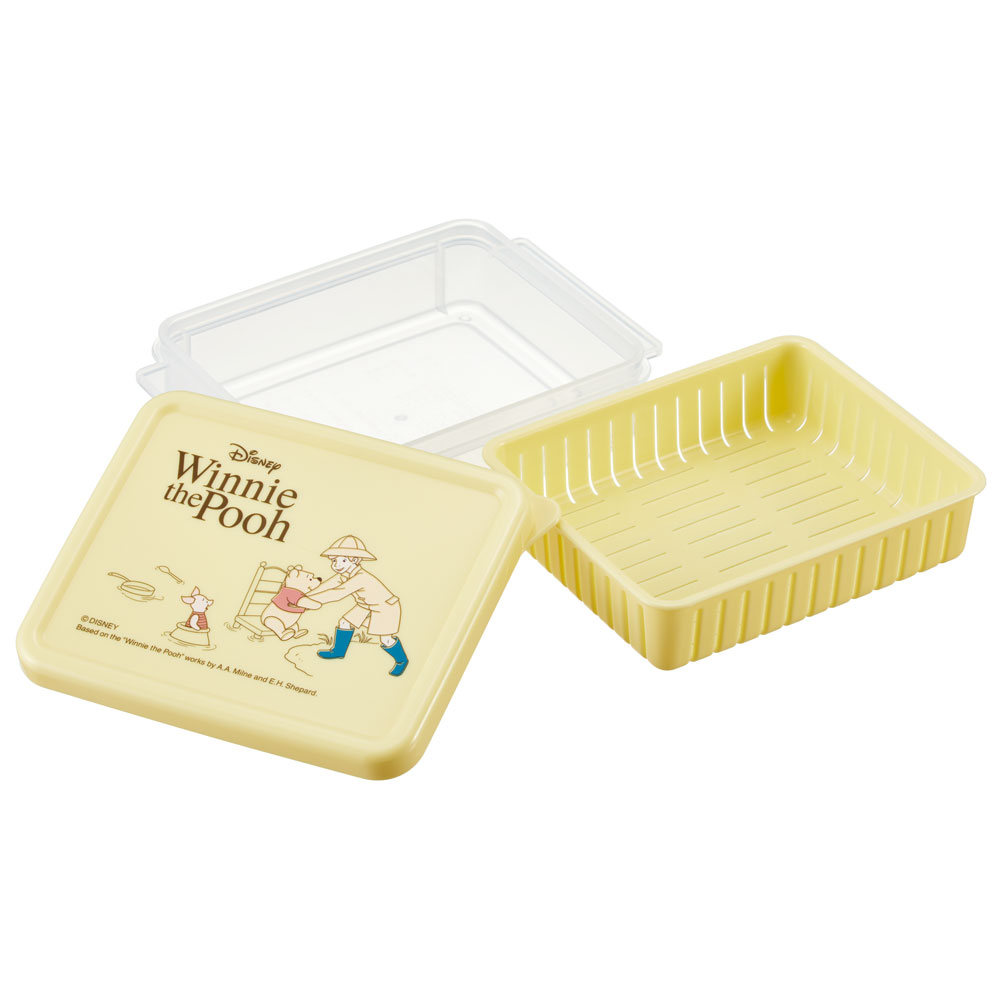 ざる付き 保存 容器 S 260ml ごはん ご飯 おかず お総菜 保存 ザル付き 保存容器 スケーター skater SZR2 くまのプーさん Cafe プーさん Pooh レディース