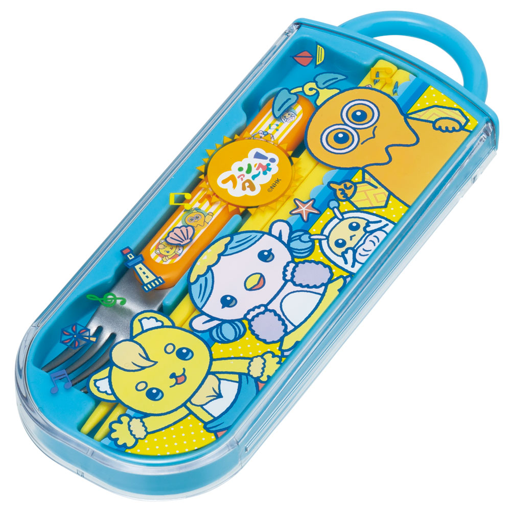 子供用 抗菌 お弁当 トリオセット 開けやすいスライド式（箸、スプーン、フォークのセット） ファンターネ！／TACC2AG_4973307620775