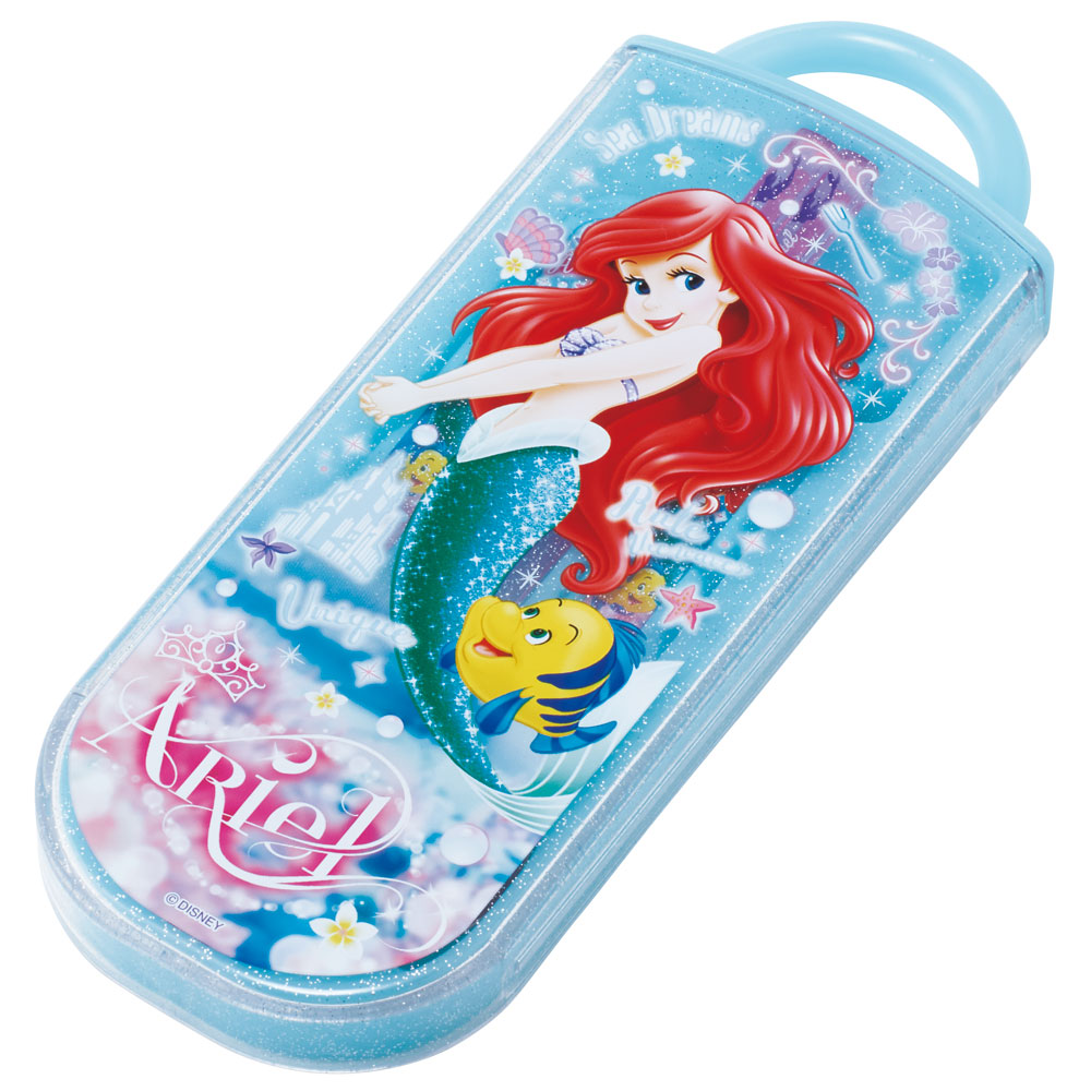 子供用 抗菌 お弁当 トリオセット 開けやすいスライド式(箸、スプーン、フォークのセット) アリエル24/TACC2AG_4973307659010