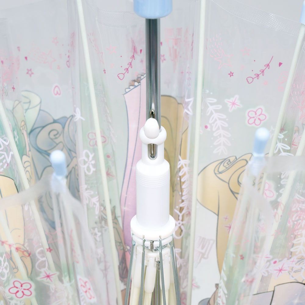 ドーム 型 ビニール 傘 55cm 長傘 透明 おしゃれ かわいい UBVD55 スケーター ディズニー プリンセス 女の子 女子 【 レイン】