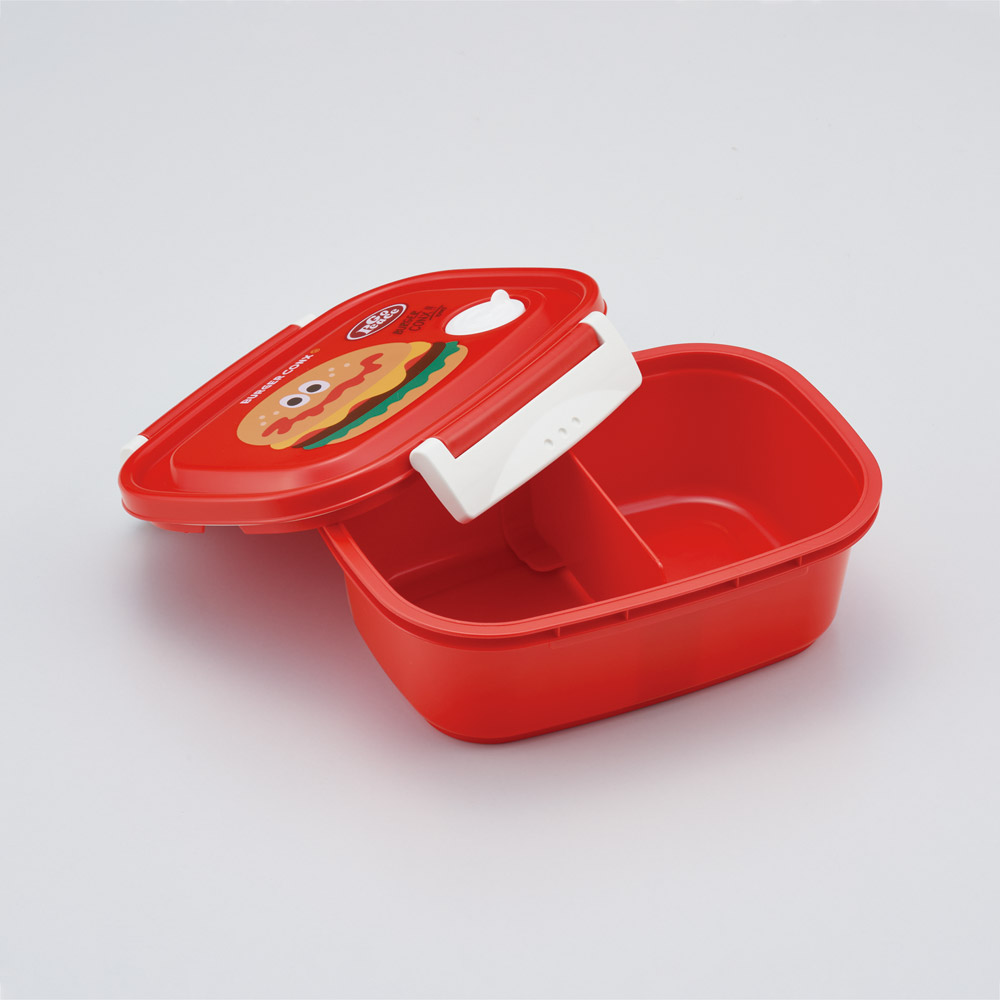 スケーター お弁当箱 1段 レンジ対応 食洗機対応 ランチボックス 550ml 学生 子供 弁当箱 skater XPM4 バーガーコンクス BURGER CONX 男の子 女の子【おしゃれ レンジ キッズ 小さめ 小さい 冷凍】