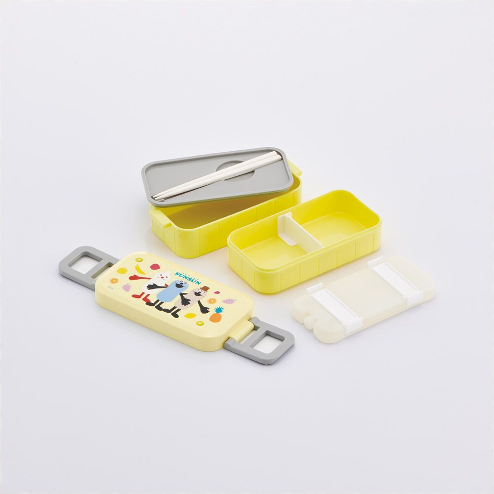スケーター 保冷剤付き お弁当箱 弁当箱 お弁当 ランチボックス 2段 600ml 箸付き 高校生 skater YZW3IC パペットスンスン PUPPET SUNSUN グッズ【学生 二段 かわいい ランチ 子供 キッズ】