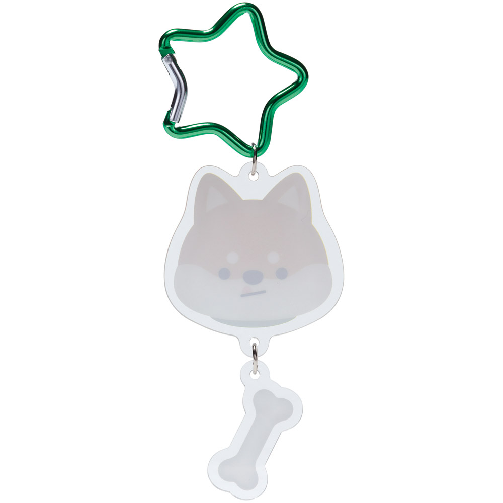 【メール便対象品】 カラビナ付き アクリル キーホルダー アクキー 子供 キッズ キャラクター かわいい 目印 ZCAKH1 柴犬 犬 ワンちゃん グッズ ぱぷぱぷぱぴー【こども かばん 鞄 カバン】