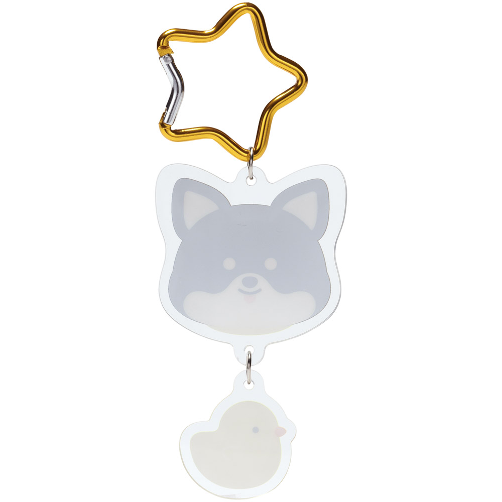 【メール便対象品】 カラビナ付き アクリル キーホルダー アクキー 子供 キッズ キャラクター かわいい 目印 ZCAKH1 チワワ 犬 ワンちゃん グッズ ぱぷぱぷぱぴー【こども かばん 鞄 カバン】