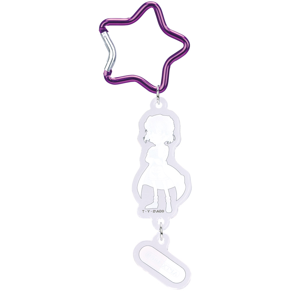 スケーター カラビナ付き アクリル キーホルダー アクキー 子供 キッズ キャラクター 目印 ZCAKH1 名探偵コナン 灰原哀 グッズ【かわいい こども かばん 鞄 カバン】