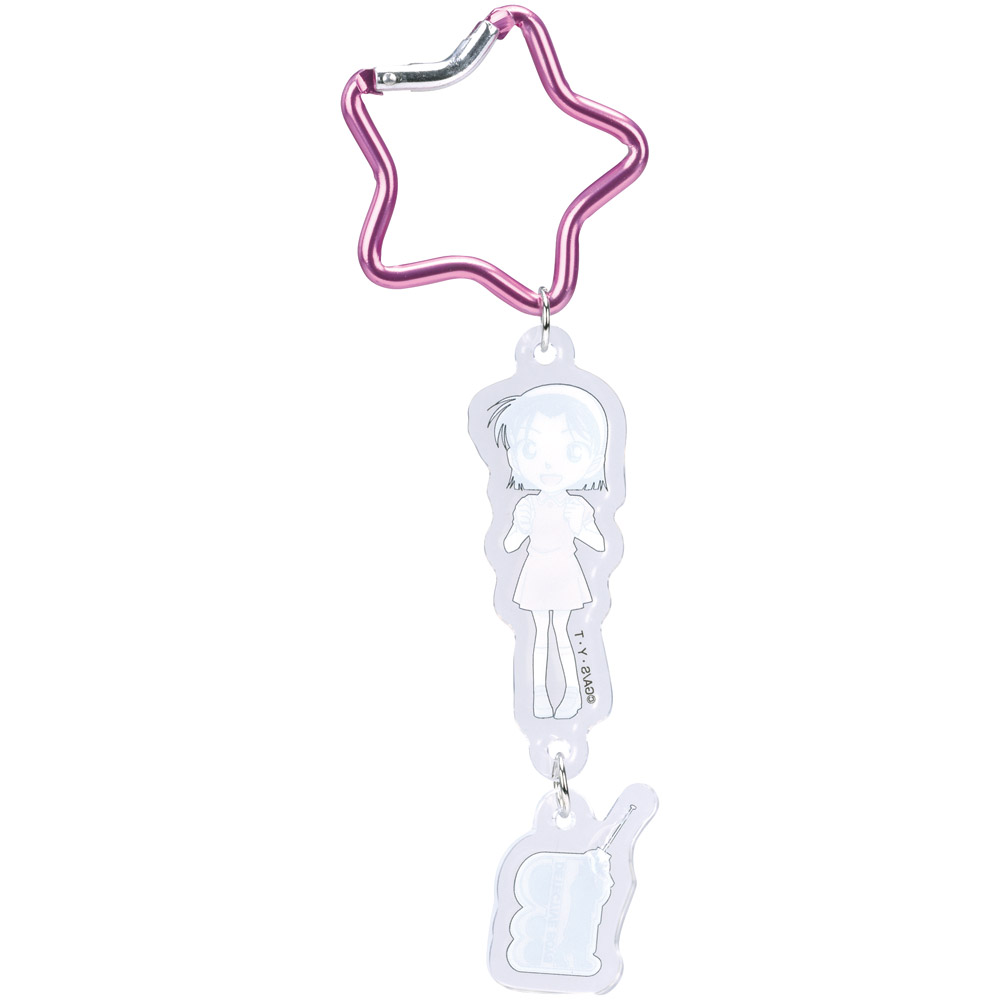 スケーター カラビナ付き アクリル キーホルダー アクキー 子供 キッズ キャラクター 目印 ZCAKH1 名探偵コナン 吉田歩美 グッズ【かわいい こども かばん 鞄 カバン】