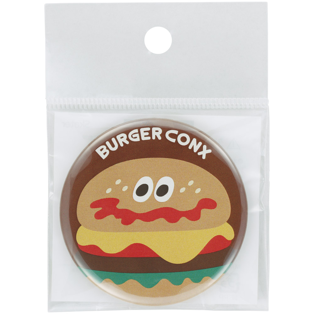 【メール便対象品】 スケーター 缶バッジ カンバッジ キャラクター かわいい おしゃれ アクセント こども skater ZCB57 バーガー バーガーコンクス BURGER CONX 男の子 女の子【可愛い オシャレ 子供 大人 キッズ】