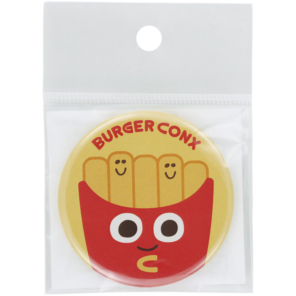 【メール便対象品】 スケーター 缶バッジ カンバッジ キャラクター かわいい おしゃれ アクセント こども skater ZCB57 ポテト バーガーコンクス BURGER CONX 男の子 女の子【可愛い オシャレ 子供 大人 キッズ】