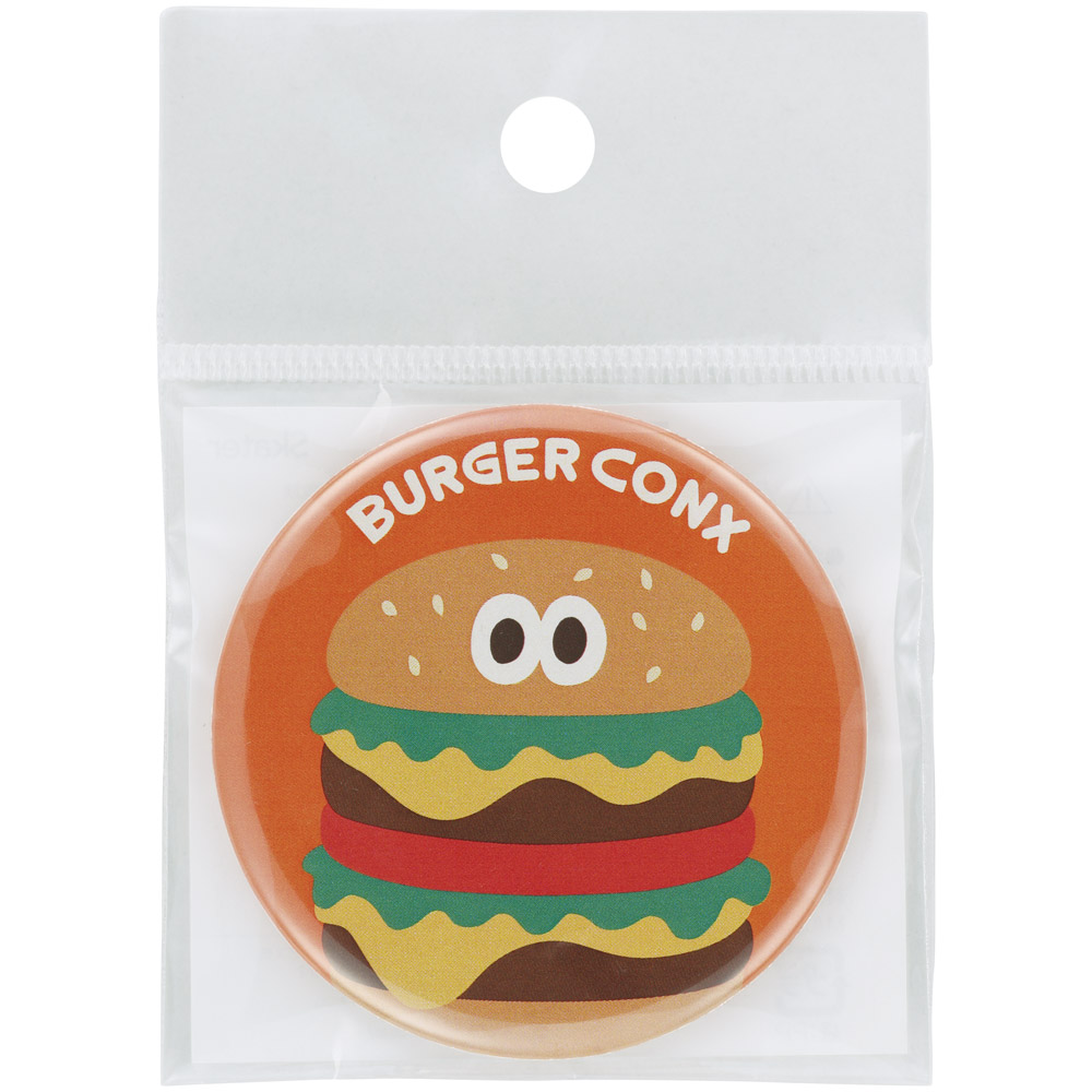 【メール便対象品】 スケーター 缶バッジ カンバッジ キャラクター かわいい おしゃれ アクセント こども skater ZCB57 ダブルバーガー バーガーコンクス BURGER CONX 男子 女子【可愛い オシャレ 子供 大人 キッズ】