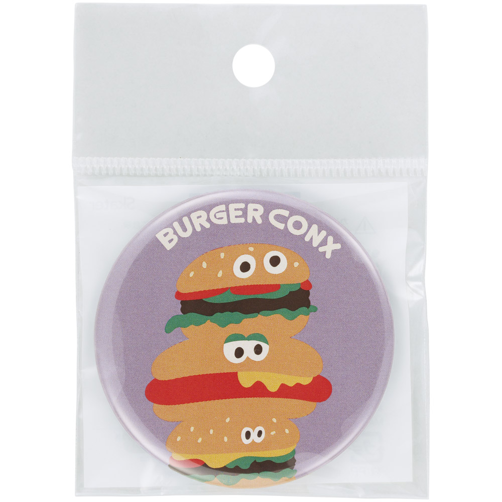 【メール便対象品】 スケーター 缶バッジ カンバッジ キャラクター かわいい おしゃれ アクセント こども skater ZCB57 サンドブラザーズ バーガーコンクス BURGER CONX 男子 女子【可愛い オシャレ 子供 大人 キッズ】