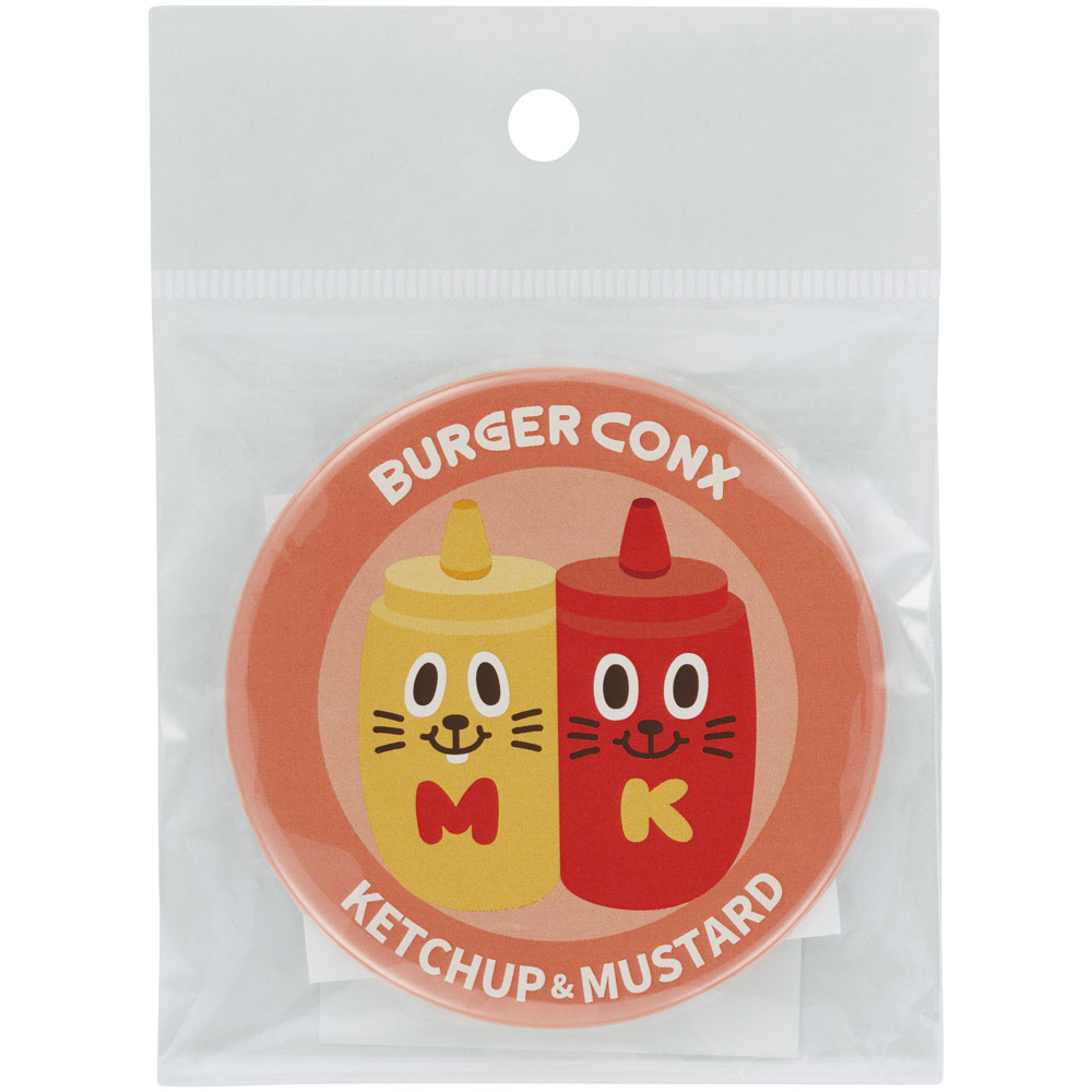 【メール便対象品】 スケーター 缶バッジ カンバッジ キャラクター かわいい おしゃれ アクセント こども skater ZCB76 ケチャッピー＆マスタッピー バーガーコンクス BURGER CONX【可愛い オシャレ 子供 大人 キッズ】