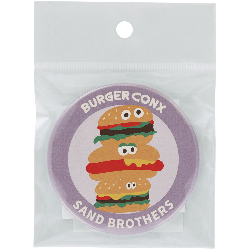 【メール便対象品】 スケーター 缶バッジ カンバッジ キャラクター かわいい おしゃれ アクセント こども skater ZCB76 サンドブラザーズ バーガーコンクス BURGER CONX 男子 女子【可愛い オシャレ 子供 大人 キッズ】