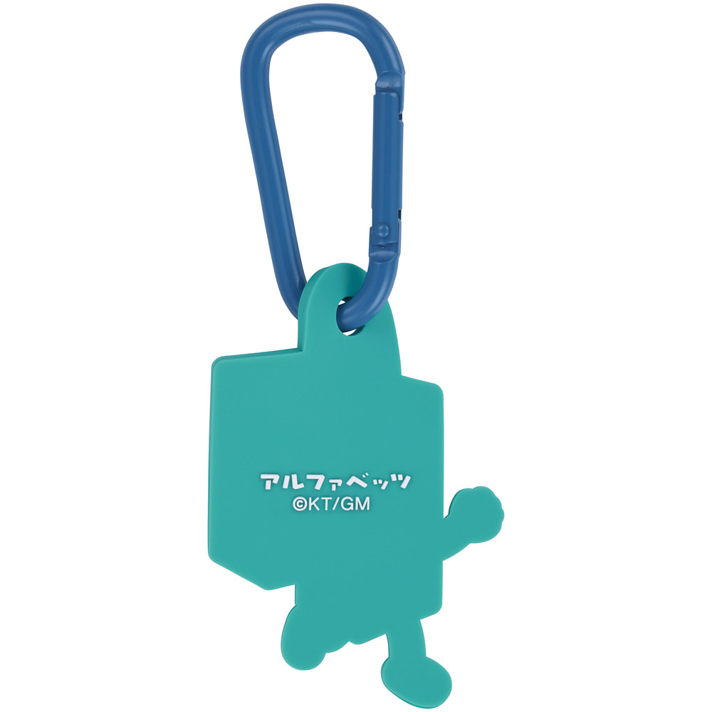 スケーター マスコット 付き カラビナ キーホルダー かわいい 目印 キャラクター skater ZELK1 M アルファベッツ ポンキッキーズ P-chan Pちゃん【バッグ リュック カバン 鞄 子供 子ども 小学生 中学生】