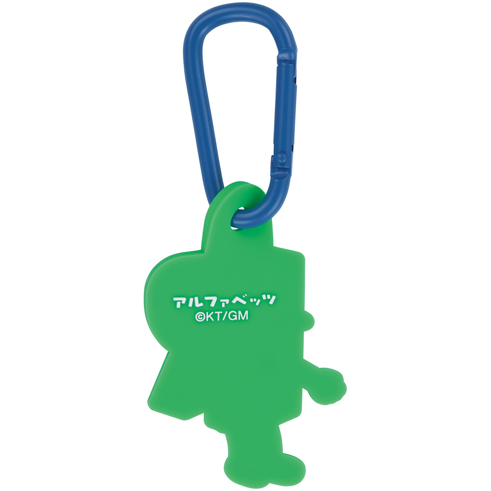 スケーター マスコット 付き カラビナ キーホルダー かわいい 目印 キャラクター skater ZELK1 R アルファベッツ ポンキッキーズ P-chan Pちゃん【バッグ リュック カバン 鞄 子供 子ども 小学生 中学生】