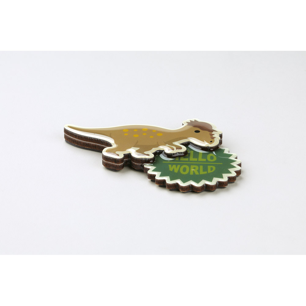 【メール便対象品】 スケーター ダイカット 木製 マグネット 磁石 冷蔵庫 職場 机 かわいい skater ZMGDW1 パキケファロサウルス ディノサウルス 恐竜 ダイナソー 男の子 男子【キッチン 洗面所 玄関 オフィス ホワイトボード】