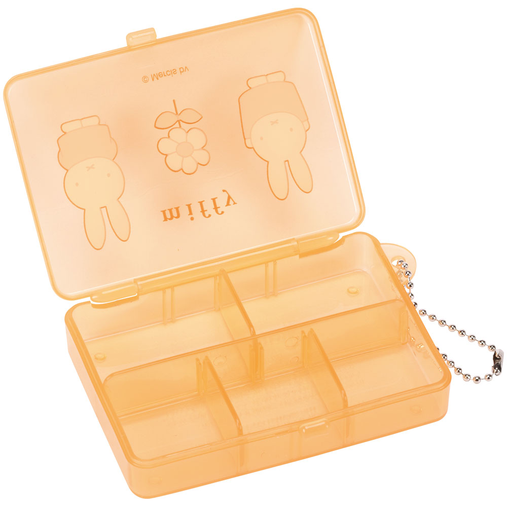 【メール便対象品】 マルチ ケース 仕切り 動く 小物入れ ピル サプリ スケーター skater ZMLC1 ミッフィー Miffy うさこちゃん 女の子 女性【薬入れ ミニ 仕切り 可動式 動かせる 保管 クラフト素材 お出かけ 旅行 トラベル 用品 小物】