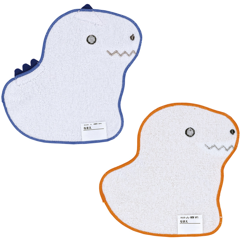 【メール便対象品】 ダイカット ミニ タオル セット 2枚入り 手拭き 可愛い キッズ 子供 ミニサイズ スケーター skater ZMT1D ティラノサウルス アノサウルス ディノサウルス 恐竜【綿 こども ポケット ハンカチ 幼稚園 保育園】