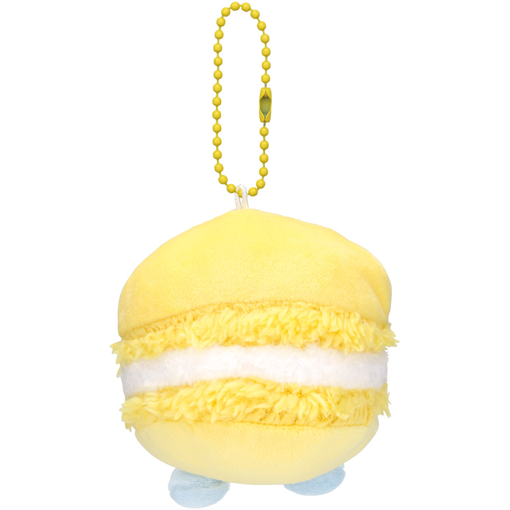 スケーター ぬいぐるみ キーホルダー ボールチェーン マスコット かわいい 子供 skater ZNKH1 ファニーマカロン マカロン レモン【キャラクター マスコットチャーム 幼稚園 バッグ カバン 子ども】