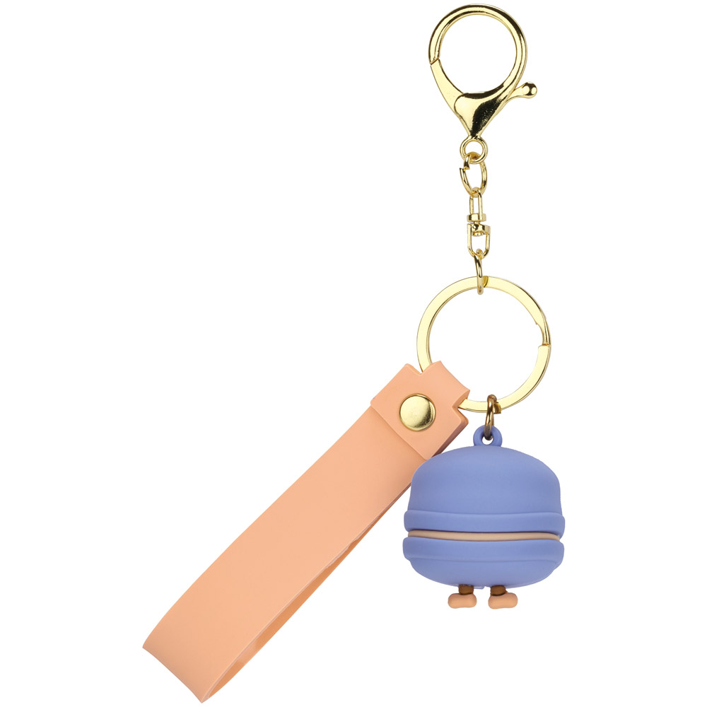 スケーター キーホルダー ラバー マスコット付き キャラクター マスコット かわいい 子供 skater ZRMKH1 ファニーマカロン マカロン ブルーベリー【マスコットキーホルダー キーリング 大人 小学生 中学生】
