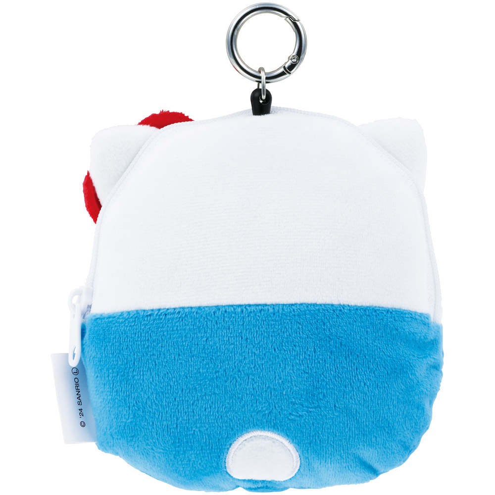 リール付き ぬいぐるみ ポーチ 小物入れ キャラクター かわいい 小物 収納 スケーター skater ZRNP1 キティ ハローキティ キティちゃん 女の子【ふかふか クッション仕様 ファスナー開閉式】