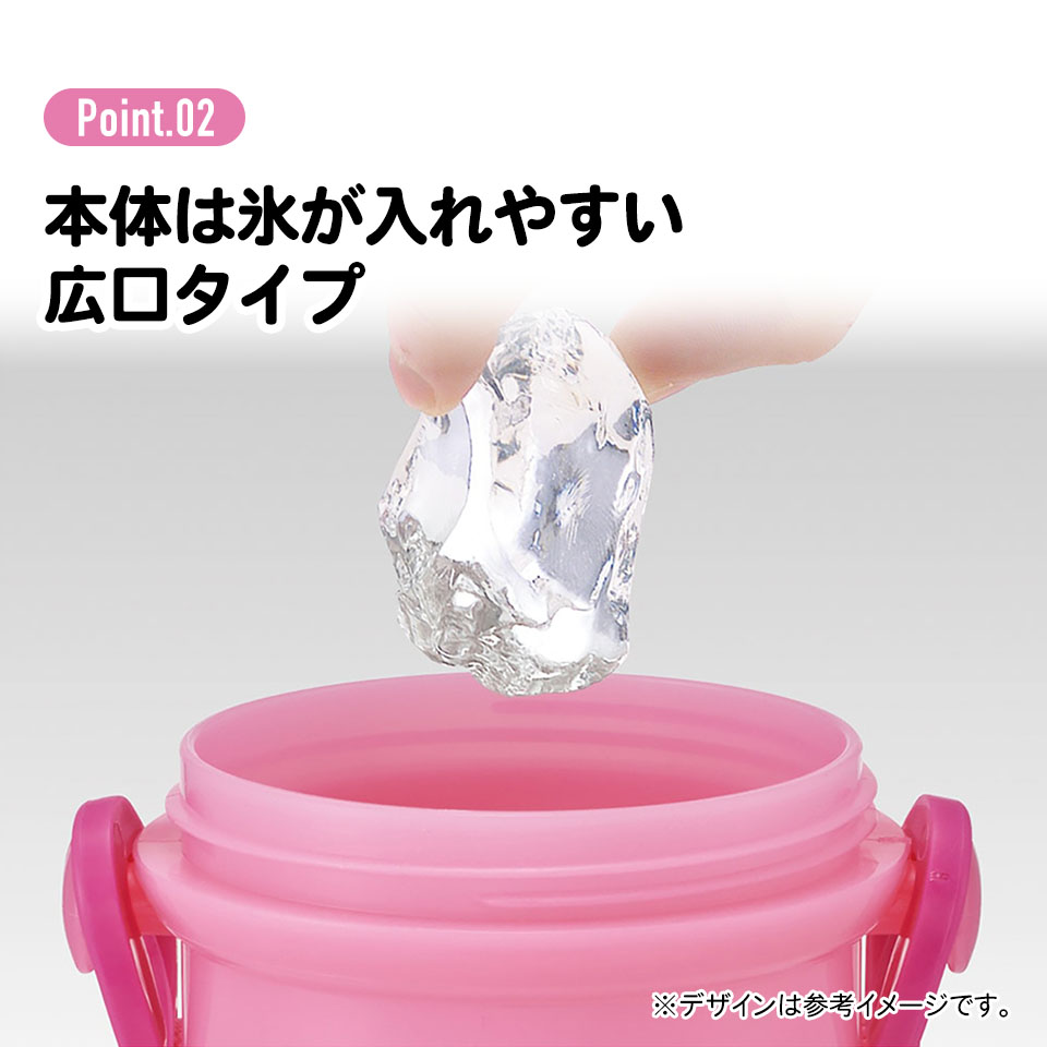 子供用 直飲み プラスチック 水筒 480ml ぷにるんず/PSB5SANAG_4973307704666