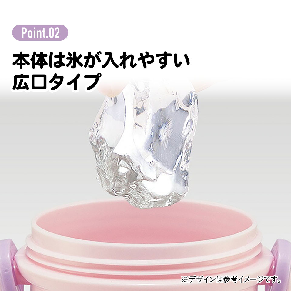 子供用 直飲み プラスチック 水筒 480ml ハッピー&スマイル/PSB5SANAG_4973307510847