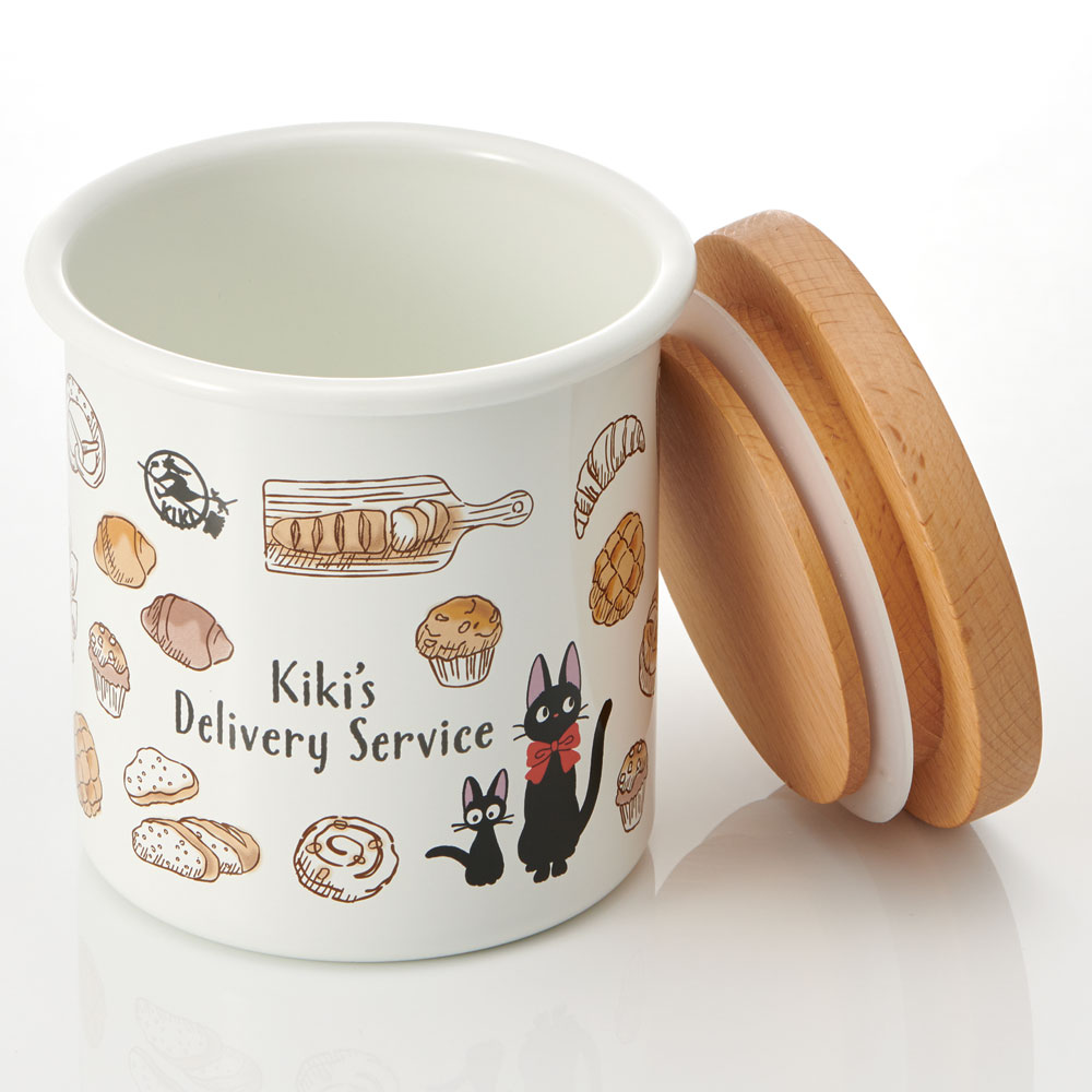 【送料無料】キャニスター ホーロー 木蓋 750ml 保存容器 おしゃれ かわいい ホウロウ ほうろう スケーター ENC8