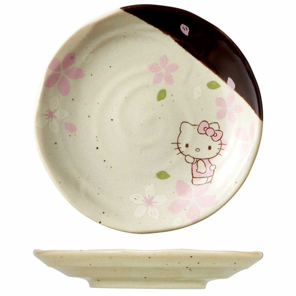 【送料無料】小皿 13cm お皿 取り皿 食器 グッズ プレゼント 美濃焼き 美濃焼 子供 誕生日 skater スケーター CHMD1 キティ ハローキティ さくら キティちゃん 女の子【キャラクター 和柄 豆皿 焼物 陶器 可愛い 和食 プレート ギフト】