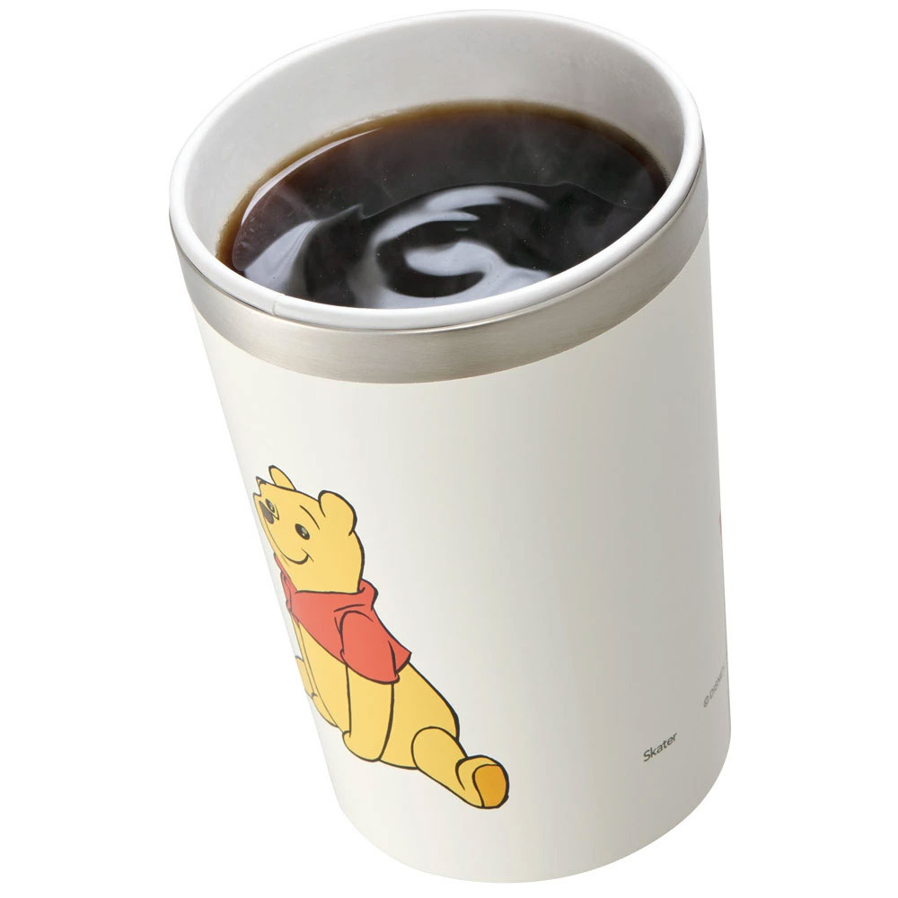ステンレスタンブラー キャラクター コンビニ タンブラー ステンレス 400ml 保温 skater スケーター STCV2 くまのプーさん プーさん Pooh ファニーフェイス