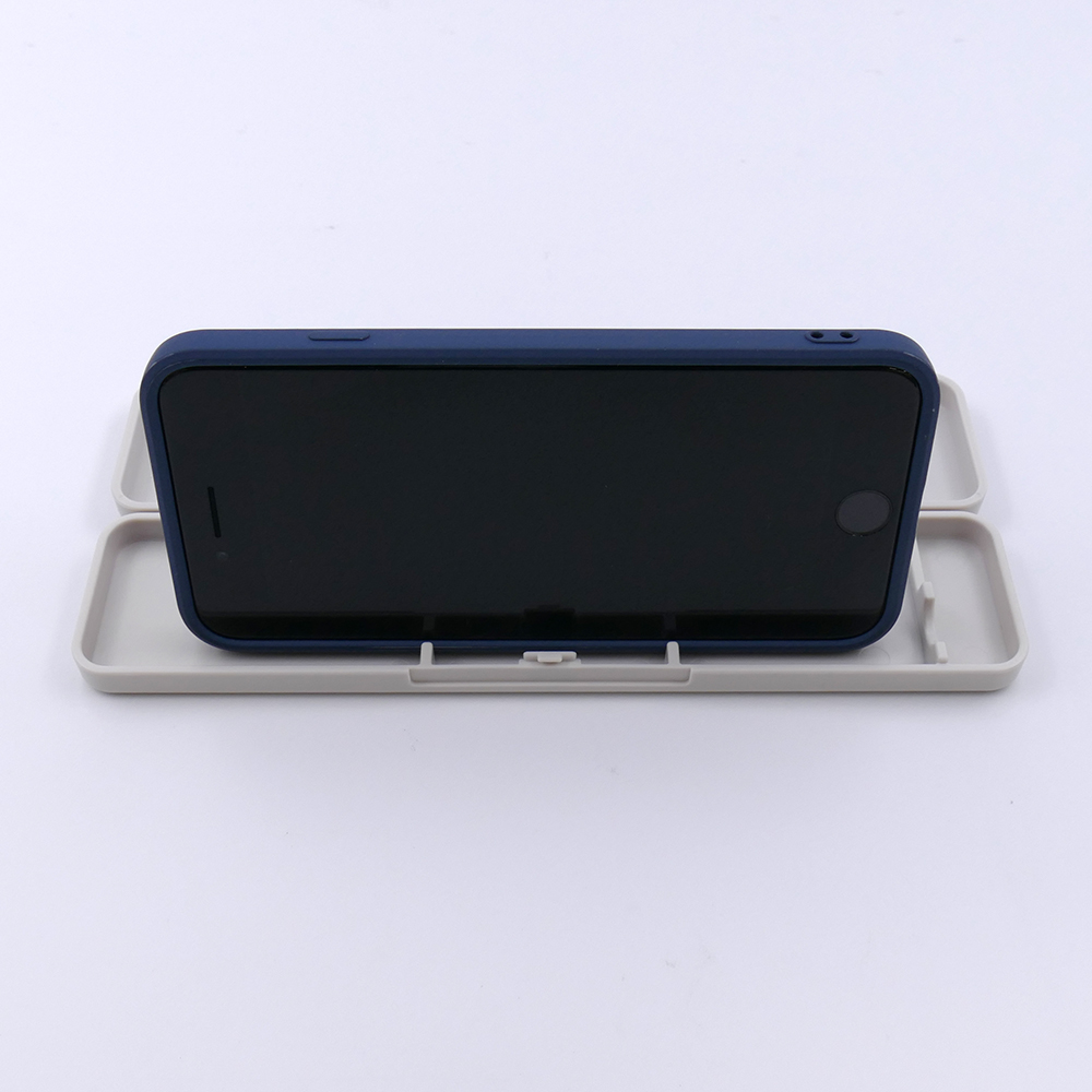 スマホスタンドにもなる音が鳴らないコンビセット(箸・スプーン) 箸18cm ベージュ/CCS3SASS_4973307716980